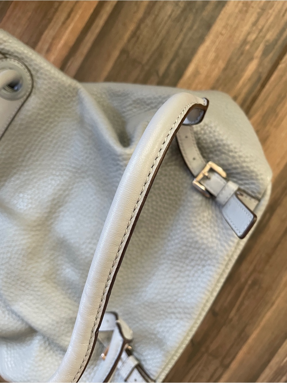 NWT Michael Kors Dalia Dusty Blue Leather Backpack Shoulder Bag - Picture 10 of 14
